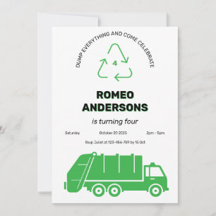 Dump Everything Birthday Invitation