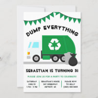 Dump Everything! Garbage, Recycling Truck Birthday