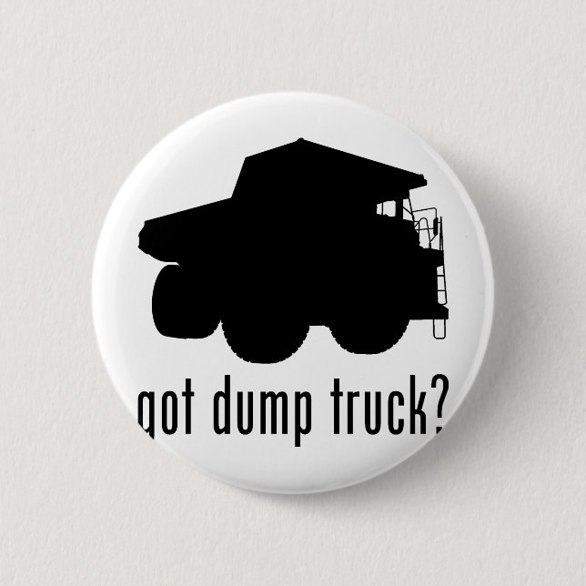 Dump Truck 2 Inch Round Button (Front)