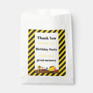 Dump Truck and Digger Favour Bag