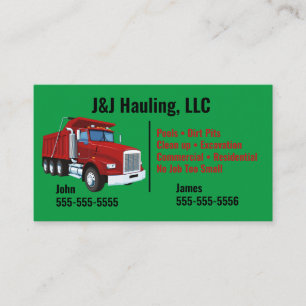 Dump Truck Business Card 