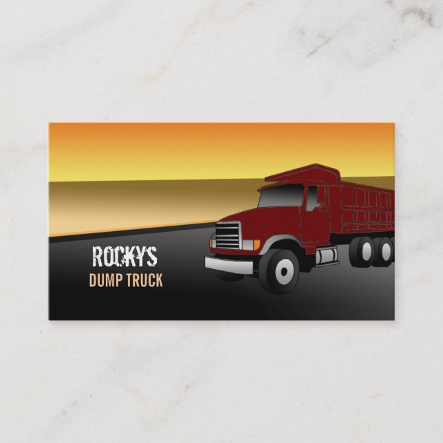 Dump Truck Business Cards (Front)