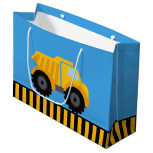 Dump Truck Child's Large Birthday Gift Bag