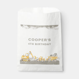 Dump Truck Construction Truck Birthday Thank You Favour Bag