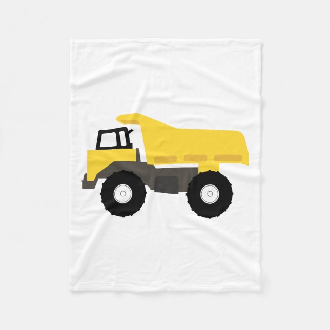 Dump Truck Construction Trucks Fleece Blanket (Front)