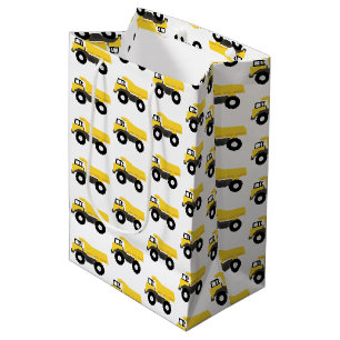 Dump Truck Construction Trucks  Medium Gift Bag