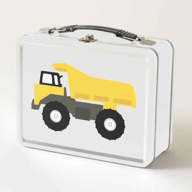 Dump Truck Construction Trucks Metal Lunch Box (Front)