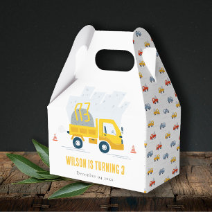 Dump Truck Construction Vehicle Kids Birthday Favor Box