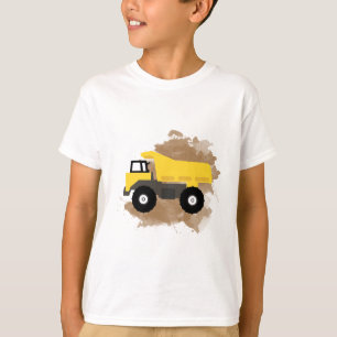 Dump Truck Construction Vehicle Mud Watercolor T-Shirt