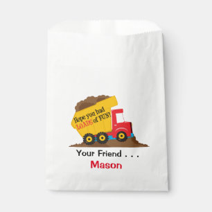 Dump Truck Favour or Party Bag