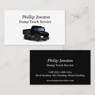 Dump Truck Service Business Card