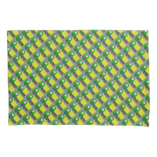 Dump Trucks Yellow Green Grey Pillowcase