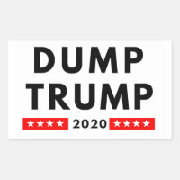 Dump Trump 2020 rectangle stickers
