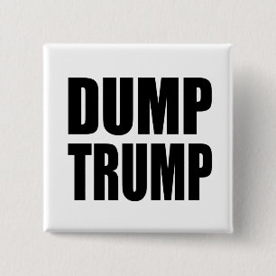"DUMP TRUMP" 2 INCH SQUARE BUTTON