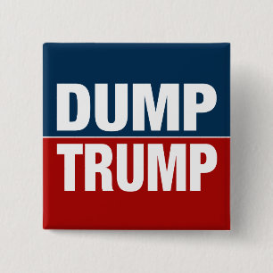 "DUMP TRUMP" 2 INCH SQUARE BUTTON