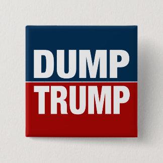 "DUMP TRUMP" 2 INCH SQUARE BUTTON