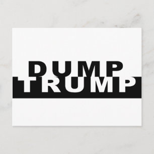 Dump Trump B&W Postcard