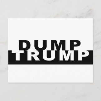 Dump Trump B&W Postcard