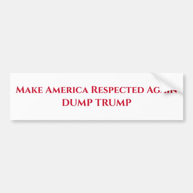 Dump Trump Bumper Sticker (Front)