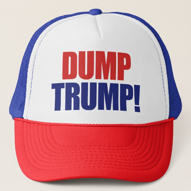 Dump Trump - Impeach President Trump Trucker Hat (Front)