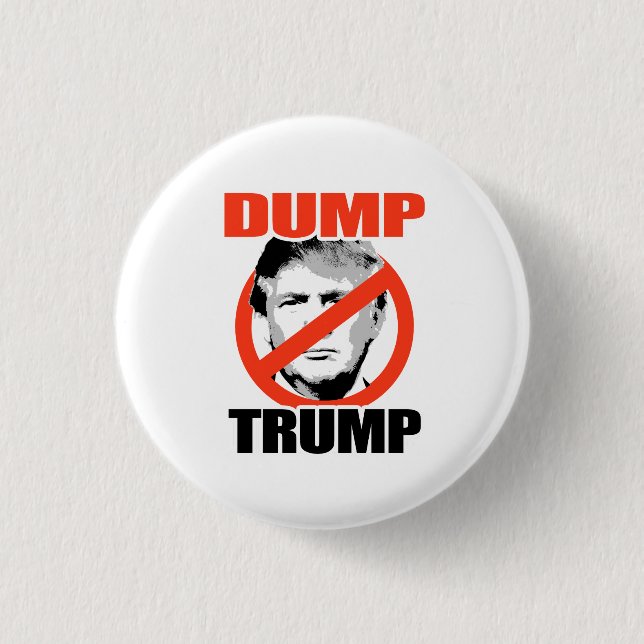 Dump Trump Now 1 Inch Round Button (Front)