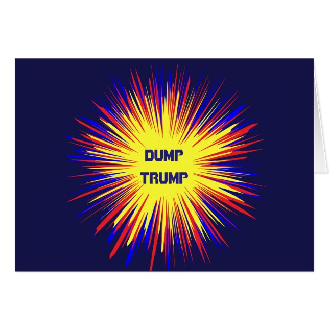 Dump Trump Political Blank Card (Front Horizontal)