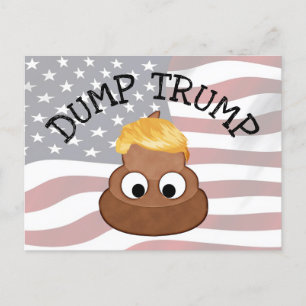 Dump Trump Poop pile "anti-trump" Political Humour Postcard
