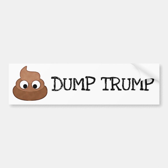 Dump Trump Poop Pile Bumper Sticker (Front)