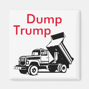dump trump truck magnet