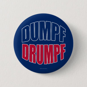 DUMPF DRUMPF (Blue & Red on Blue) 2 Inch Round Button