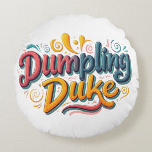Dumpling Duke Round Pillow