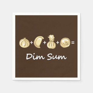 Dumpling + Dumpling + Dumpling  Equals Dim Sum Napkin