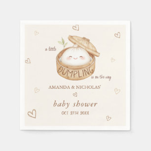 Dumpling Is on The Way Baby Shower  Napkin