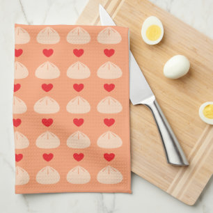 Dumpling Love Cantaloupe Kitchen Towel