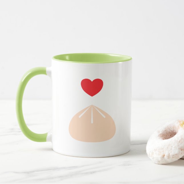Dumpling Love Light Green 11oz. Mug (Avec donut)