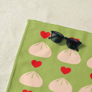 Dumpling Love Matcha Beach Towel