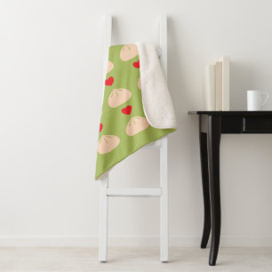 Dumpling Love Matcha Small Sherpa Blanket