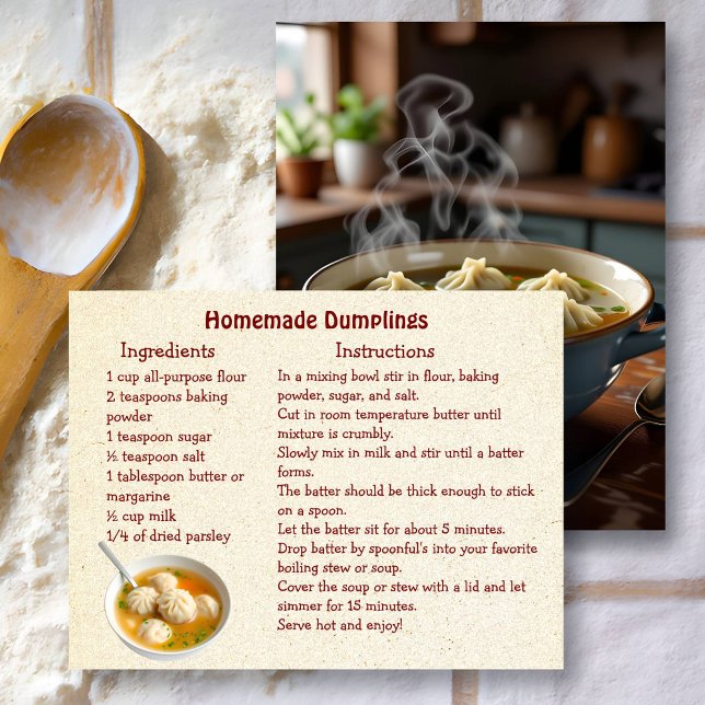 Dumpling Recipe Card (Creator Uploaded)