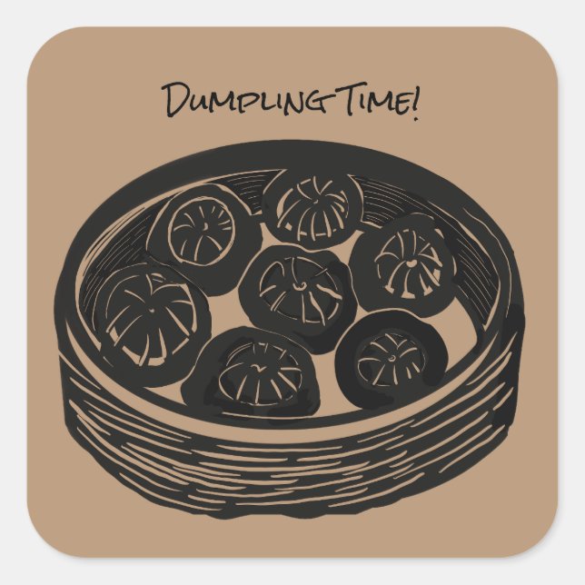 Dumpling Time Square Sticker (Front)
