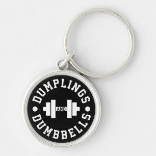 Dumplings and Dumbbells - Bulking - Funny Novelty Keychain