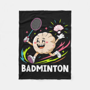 Dumplings Play Badminton Chopstick Wrap Cuisine Sp Fleece Blanket