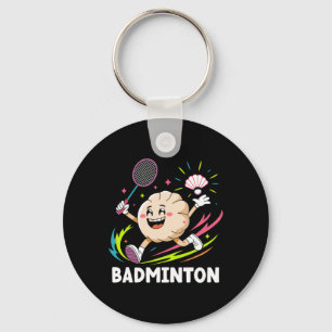 Dumplings Play Badminton Chopstick Wrap Cuisine Sp Keychain