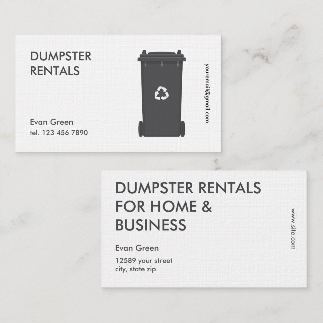 Dumpster Business Card (Front/Back)