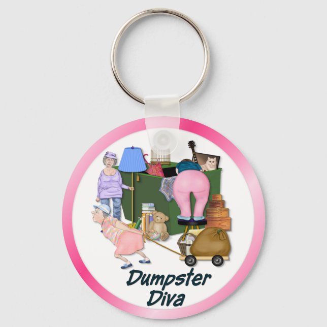 Dumpster Divas Keychain (Front)