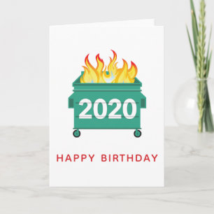 Dumpster Fire 2020 funny personalized Card