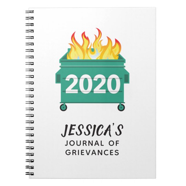 Dumpster Fire 2020 journal personnalisé et drôle (Devant)