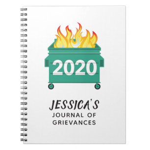 Dumpster Fire 2020 personalized funny journal