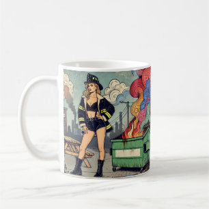 Dumpster fire coffee mug