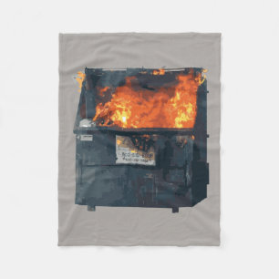 Dumpster Fire - funny hot mess Fleece Blanket