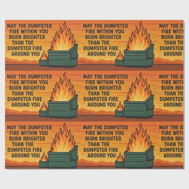 Dumpster Fire Gift Wrap (Flat)